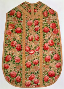 Chasuble brodée du soi-disant ensemble Rose Pontifical, Vienne, vers 1700 - Austrian School